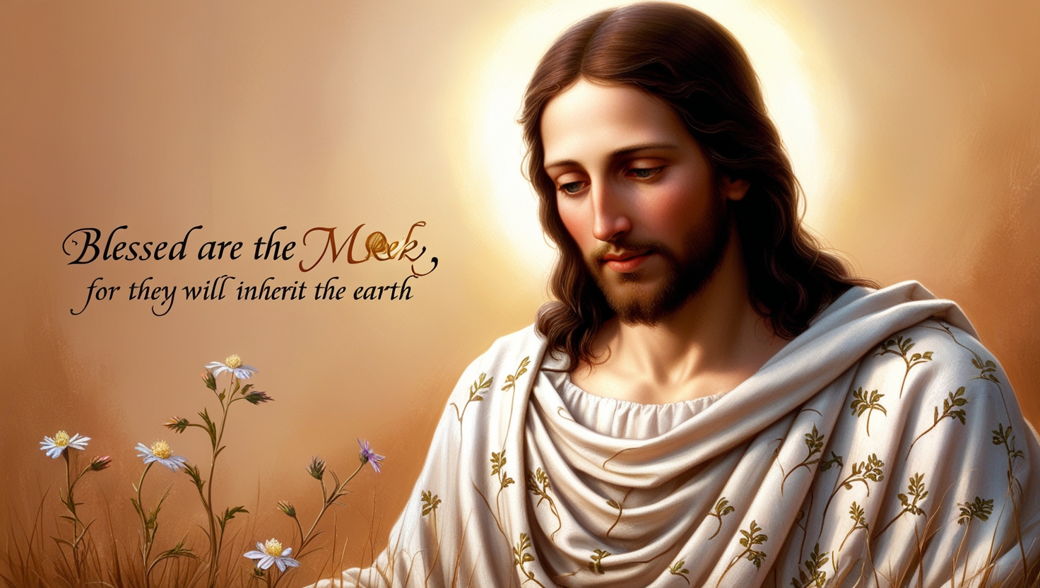 Blessed are the meek, for they will inherit the earth. Jesus Christ