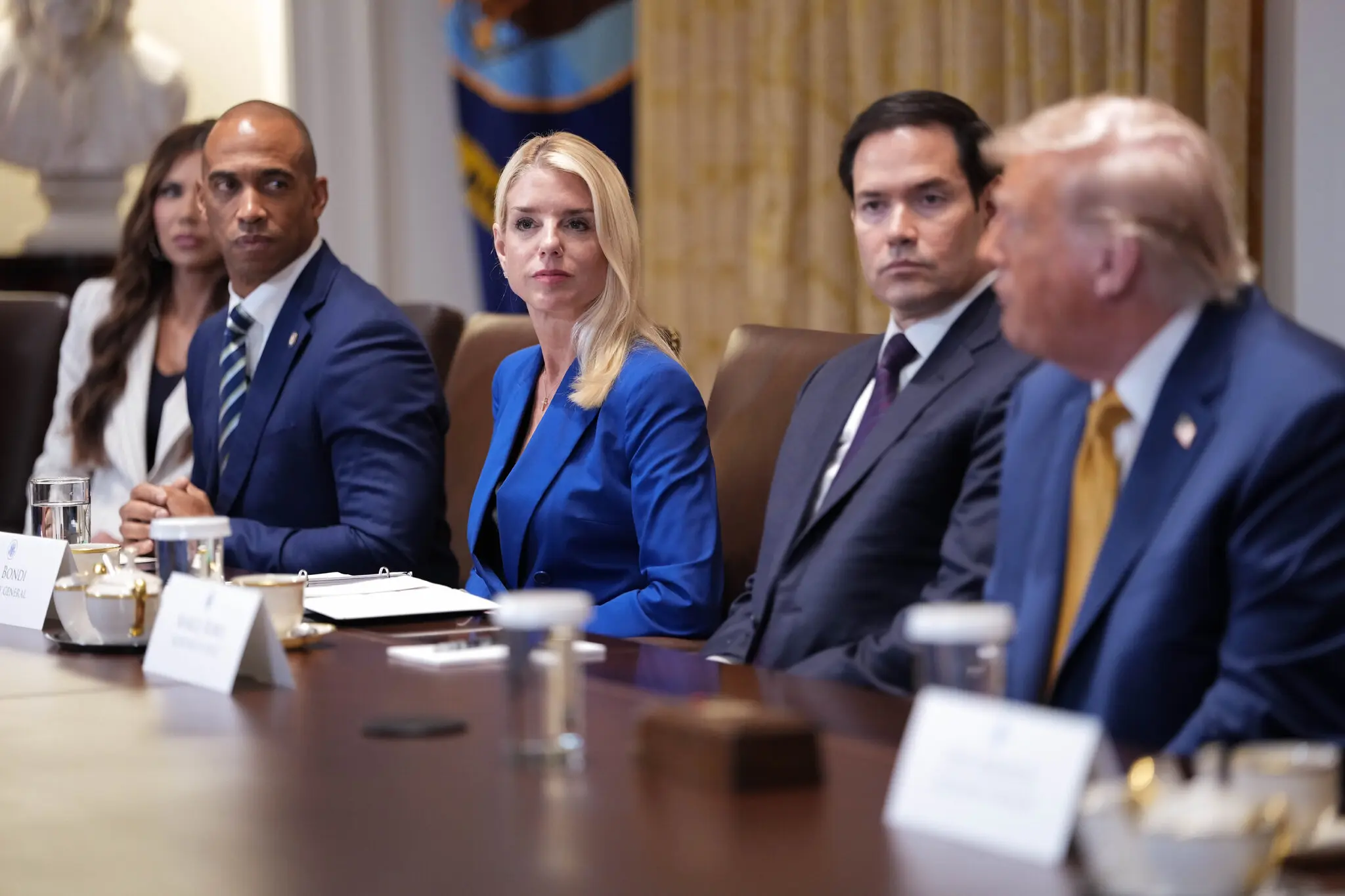 Confronted Over Epstein Files, Trump and Bondi Tell Supporters to Move On