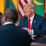 Trump Compliments Liberian President for ‘Beautiful English’
