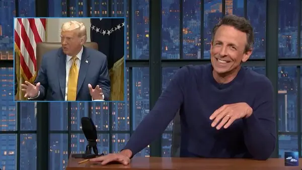 Seth Meyers Is Amused by MAGA’s Epstein Infighting